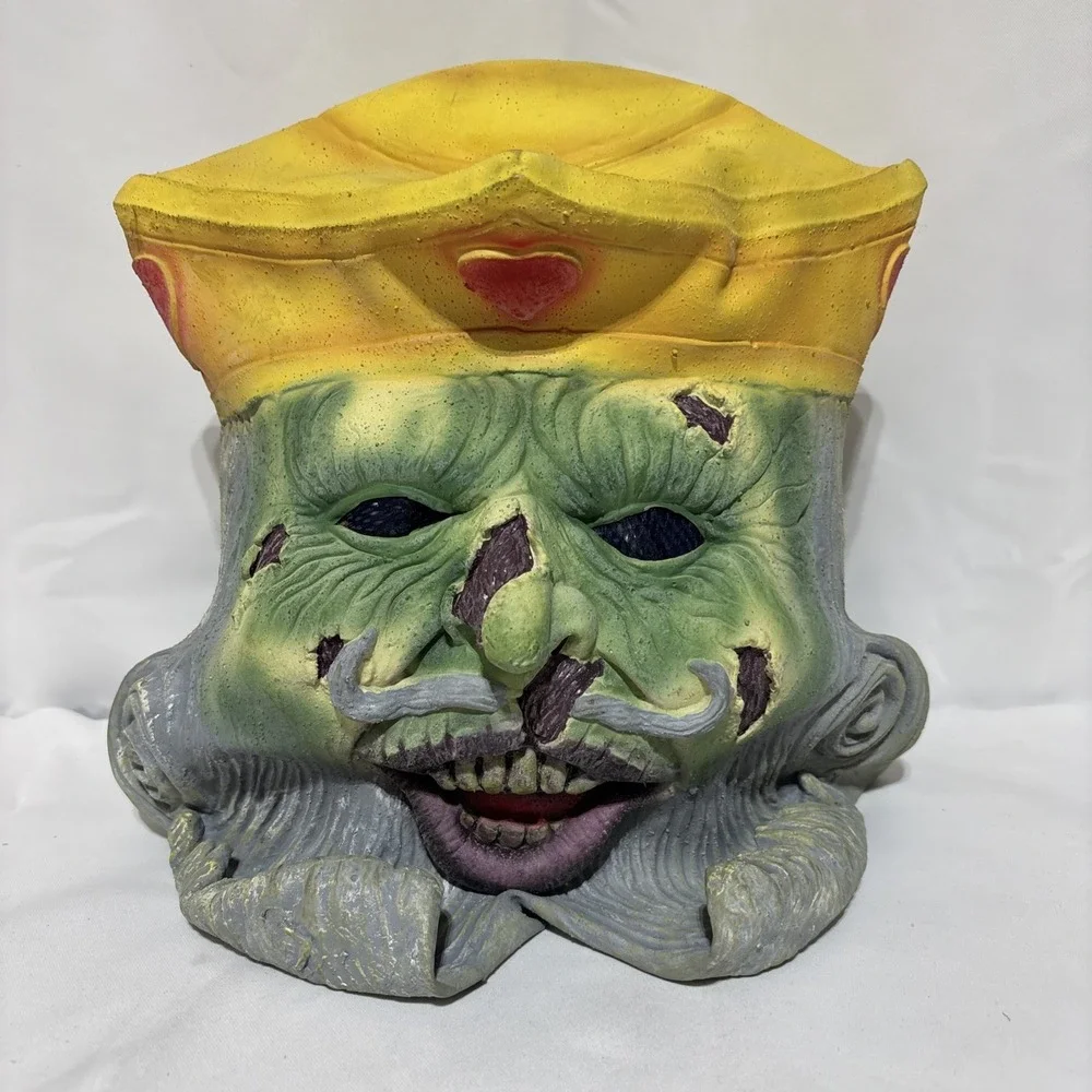 Rubies 1996 Halloween Mask Rare Horror Cards Zombie King /Queen of Hearts Latex - Picture 1 of 11